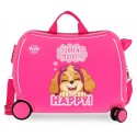 Maleta Infantil Correpasillos de 4 ruedas Patrulla Canina Playful en Color Rosa