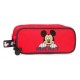 Estuche Doble Compartimento Mickey Happy color Rojo