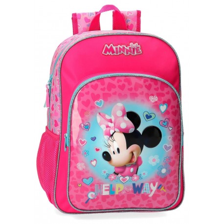 Mochila Mediana de 38 cm con Bolso Frontal  Minnie Help On The Day