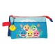 Estuche Infantil Triple Compartimento Baby Shark Happy Family