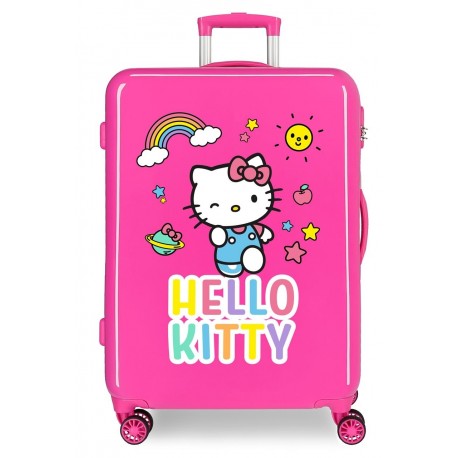  Maleta Mediana Rígida en ABS Hello Kitty You Are Cute Fucsia