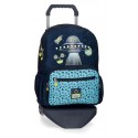Mochila Infantil Grande 42 cm con Bolso Frontal y con Ruedas Enso My Space