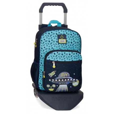  Mochila Infantil Mediana 38 cm con con Bolso Frontal Ruedas Enso My Space