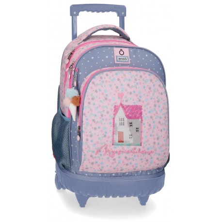 Mochila Compacta con Refuerzo Inferior y con 2 Ruedas Enso My Sweet Home