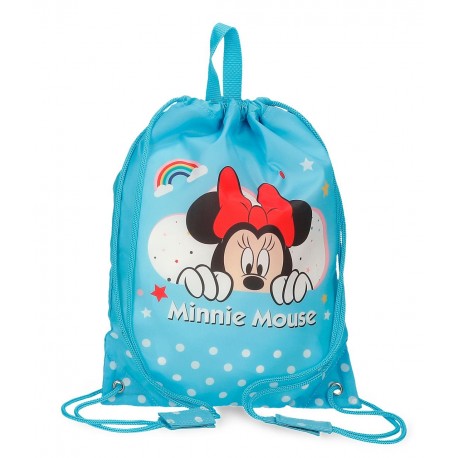  Bolsa de Merienda Infantil Minnie Rainbow Azul