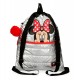 Saco de Cuerdas  con Cremallera Frontal Minnie My Pretty Bow en Gris