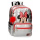 Mochila Grande de 44cm Doble Compartimento  Minnie My Pretty Bow en Gris