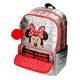 Mochila Grande de 44cm Doble Compartimento  Minnie My Pretty Bow en Gris