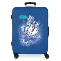 Maleta Mediana Rígida en ABS de 4 Ruedas Star Wars Droids R2-D2 Azul 