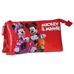 Estuche triple Minnie Mickey 