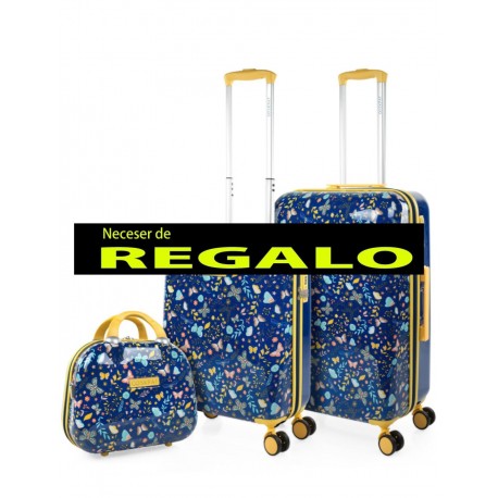 Juego maletas de viaje juveniles cabina y mediana de ruedas más